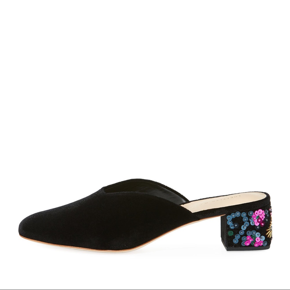Loeffler Randall Lulu Velvet Sequin Heel Mule